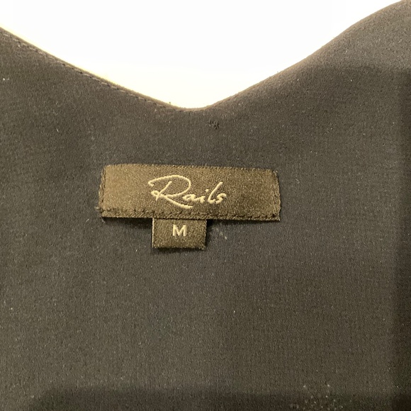 Rails Women's Silk Slip Dress Chemise Sz M Navy Gold Celestial Night Sky Whimsy - Picture 3 of 11